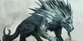 Concept art of an Icebrood Wolf by an unknown artist.