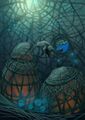Concept art of a quaggan home.