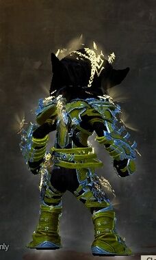 Back view in combat stance