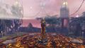 Alternate wide view of the active statue in the arena.