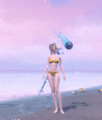 Animation in a brighter area with the weapon shown.