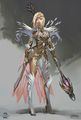 Concept art for Kasmeer's Regal Outfit by Naomi Baker.