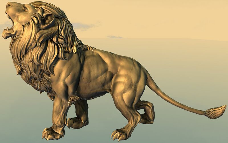 File:Immense Lion Statue side.jpg