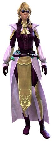 Researcher's armor human female front.jpg