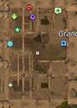Possible locations of Rotten Meat (squad markers) and the Dank Nest (personal waypoint).