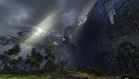 Crash site of a Pact airship in Spirit Vale.