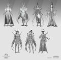 "Aurene Regalia Outfit drafts" concept art 03.jpg
