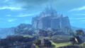 The city of Divinity's Reach seen from outside and the Village of Shaemoor.
