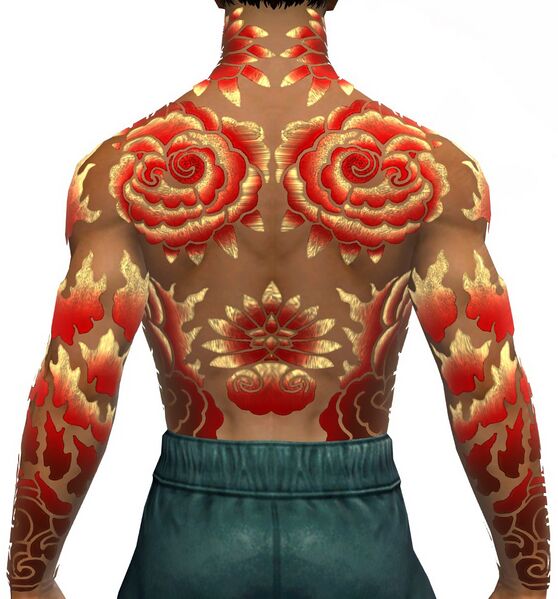 File:Fire Bloom Tattoo Chest back.jpg