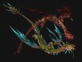 Guild Wars concept art of the corrupted and uncorrupted Kuunavang by Katy Hargrove.