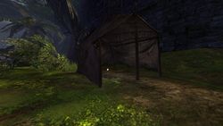 1. Lying in the shade. In the tent. Glide west from the airship.