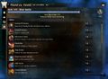 Rank and Abilities tab