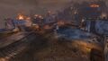 Fort Marriner in flames.