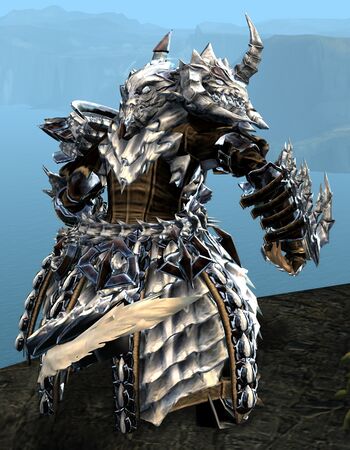 Back view in combat stance