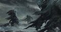 Concept art for The Icebrood Saga's announcement trailer by Juan Pablo Roldan.