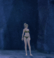 Animation in a darker area with the weapon hidden.