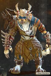 Woad armor (heavy) charr female front.jpg
