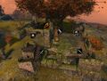 Location of the tombs, marked with the matching weapon.