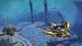 Skimmer under water