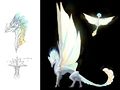Elder Dragon Aurene concept art by Zhengyi Wang.