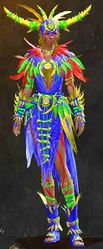 Woad armor (light) human female front.jpg