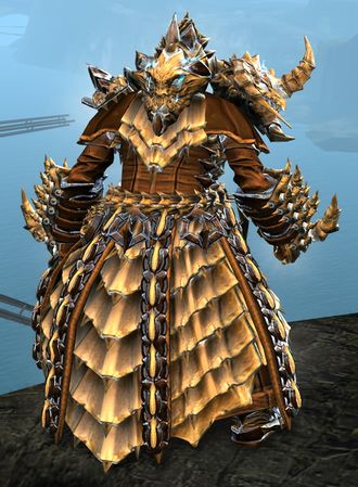 Back view in combat stance