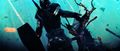 Faolain piercing a soldier in the Guild Wars 2: Heart of Thorns Expansion Teaser Trailer.