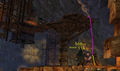 Looking up at second web leap. (mission flags not active.)
