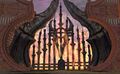 The Zaishen Order's emblem on the Forged Gate.