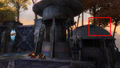 Precise location of the Scenic Vantage Point relative to its nearest waypoint. To reach it, go outside the fort, walk onto the small ledge, then jump up onto the dome.