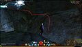 Walk up the ramp and jump to the block, then jump to the spark. Splendid Chest on the other side. Warp above it will take you to teleporter from 1.