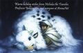 2009 Wintersday Card. Features Nicholas the Traveller and Professor Yakkington, art by Katy Hargrove.