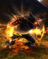 The Shielded effect. Get them out of the fire circle for them to lose it.