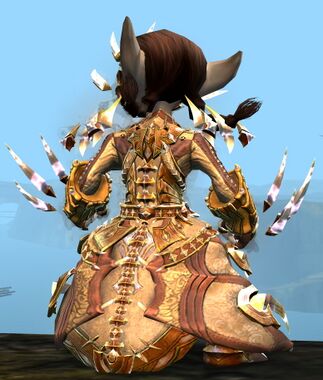Back view in combat stance