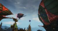 Aetherships attacking Lion's Arch.